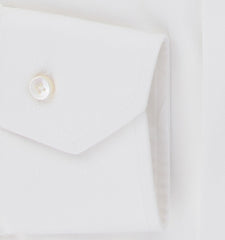 $350 Barba Napoli White Solid Cotton Shirt - Slim - (BN923231) - Parent