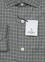 Barba Napoli Olive Green Plaid Shirt - Slim - (BN330239) - Parent