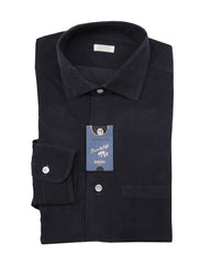Barba Napoli Dark Blue Solid Shirt - Slim - S US/S EU - (BN330238)