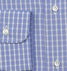 Barba Napoli Blue Plaid Cotton Shirt - Slim - (BN45234) - Parent