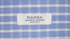 Barba Napoli Blue Plaid Cotton Shirt - Slim - (BN45234) - Parent