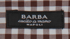 $350 Barba Napoli Brown Micro-Check Shirt - Extra Slim - (BN9122315) - Parent