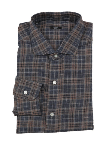 Barba Napoli Brown Shirt - Extra Slim