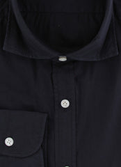 $375 Barba Napoli Dark Blue Solid Shirt - Extra Slim - (BN916255) - Parent