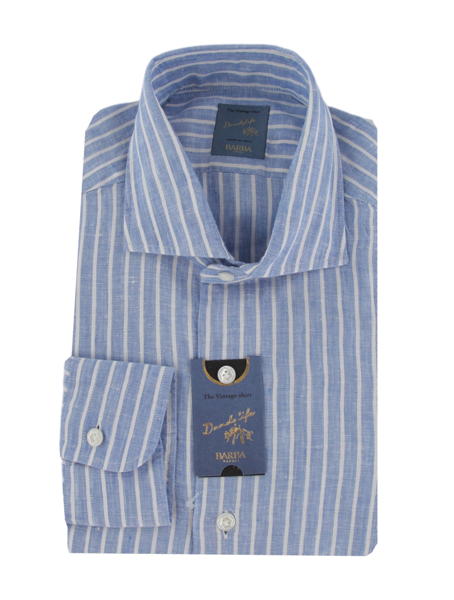 barba dress shirt Barba Dress Shirt Blue White Navy Stripes 41