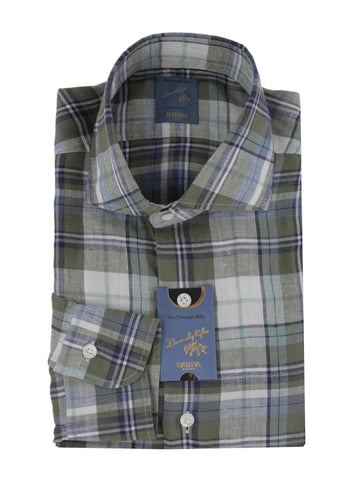 Barba Napoli Green Shirt - Extra Slim