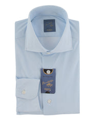 $375 Barba Napoli Light Blue Shirt - Extra Slim - 15.5/39 - (BN9162511)