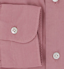 $375 Barba Napoli Pink Solid Cotton Shirt - Extra Slim - (BN1152612) - Parent