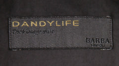 $375 Barba Napoli Gray Solid Cotton Shirt - Extra Slim - (BN916252) - Parent