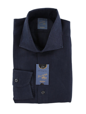 Barba Napoli Navy Blue Shirt - Extra Slim