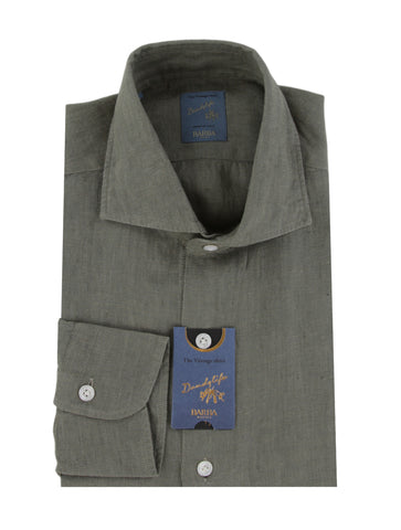 Barba Napoli Green Shirt - Extra Slim