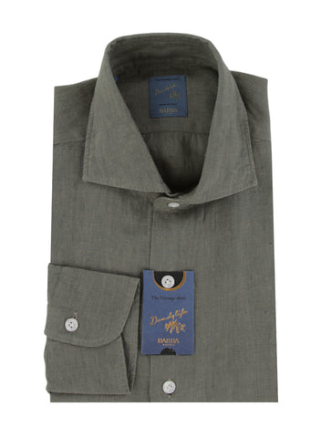 Barba Napoli Green Shirt - Extra Slim