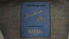 $375 Barba Napoli Green Solid Linen Shirt - Extra Slim - (BN115264) - Parent