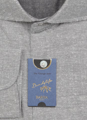 Barba Napoli Gray Solid Cotton Shirt - Extra Slim - (BN11122218) - Parent