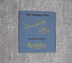 Barba Napoli Gray Solid Cotton Shirt - Extra Slim - (BN11122218) - Parent