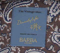 Barba Napoli Brown Paisley Shirt - Extra Slim - (BN11122220) - Parent