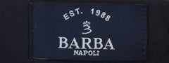 $450 Barba Napoli Dark Blue Solid Wool Blend Pants - Slim - (BN63262) - Parent