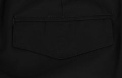 $450 Barba Napoli Black Solid Wool Blend Pants - Slim - (BN63267) - Parent