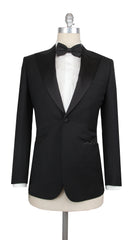 $6900 Brioni Black Wool Tuxedo -  38/48 - (BR572522)