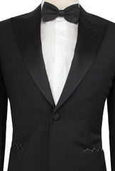 $6900 Brioni Black Wool Tuxedo - (BR572522) - Parent