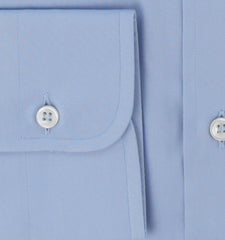$925 Brioni Light Blue Solid Cotton Shirt - Slim - (BR8212510) - Parent