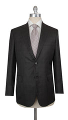 $8700 Brioni Dark Brown Wool Blend Plaid Suit - (BR24261) - Parent