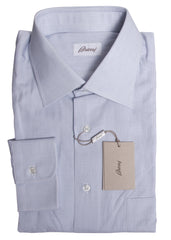 Brioni White Micro-Check Cotton Shirt - Slim - 17.5/44 - (SH326221)