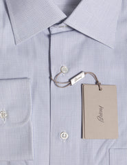 Brioni White Micro-Check Cotton Shirt - Slim - (SH326221) - Parent