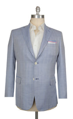 $7800 Brioni Light Blue Wool Blend Solid Sportcoat - (BR221265) - Parent