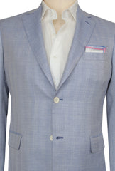 $7800 Brioni Light Blue Wool Blend Solid Sportcoat - (BR221265) - Parent