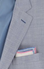 $7800 Brioni Light Blue Wool Blend Solid Sportcoat - (BR221265) - Parent