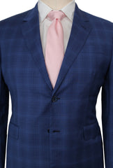 $6000 Brioni Blue Wool Plaid Suit - (BR314261) - Parent
