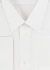 $625 Brioni White Solid Cotton Shirt - Slim - (BR55262) - Parent