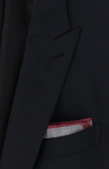 $6900 Brioni Midnight Navy Blue Wool Solid Sportcoat - (BR314264) - Parent