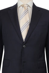 $5700 Brioni Navy Blue Wool Solid Suit - (BR572510) - Parent