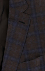 $7500 Brioni Dark Brown Wool Blend Plaid Sportcoat - (BR57251) - Parent