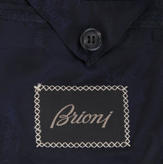 $7200 Brioni Navy Blue Wool Plaid Sportcoat - (BR57254) - Parent