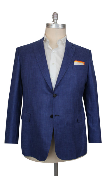 $6900 Brioni Blue Wool Blend Solid Sportcoat - (BR314265) - Parent