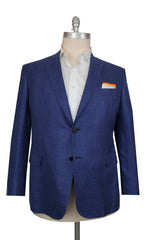 $6900 Brioni Blue Wool Blend Solid Sportcoat - (BR314265) - Parent