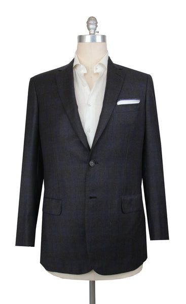 $6300 Brioni Dark Gray Wool Blend Fancy Sportcoat - (BR57253) - Parent