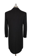 $7800 Brioni Dark Brown Wool Blend Solid Coat - (BR100920242) - Parent