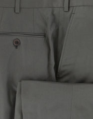 $995 Brioni Olive Green Solid Cotton Pants - Slim - (BR1016252) - Parent