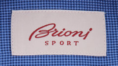 Brioni Blue Micro-Check Cotton Shirt - Slim - (BR1214231) - Parent