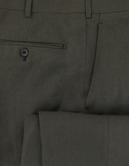 $500 Belvest Green Solid Cotton Pants - Slim - (BV1216253) - Parent