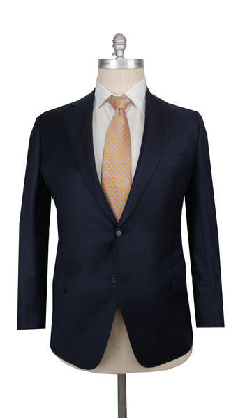$7200 Cesare Attolini Dark Blue Super 150's Solid Suit - (CA24266) - Parent