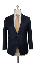 $7200 Cesare Attolini Dark Blue Super 150's Solid Suit - (CA24266) - Parent