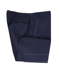 $7100 Cesare Attolini Navy Blue Wool Striped Suit - (CA992611) - Parent