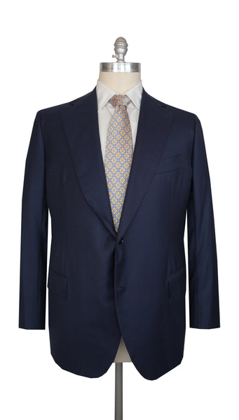 $7000 Cesare Attolini Blue Super 150's Solid Suit - (CA99261) - Parent
