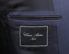 Cesare Attolini Navy Blue Super 160's Solid Suit - (CA2162214) - Parent