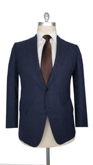 $7050 Cesare Attolini Navy Blue Super 130's Window Pane Suit - (CA99268) - Parent